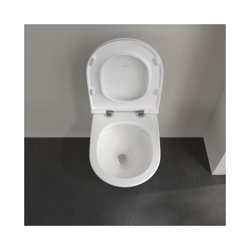 Villeroy & Boch 4670T9R1 - WC suspendu SUBWAY 3.0 en céramique avec abattant à fermeture douce SoftClose, blanc