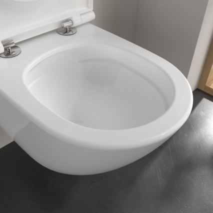 Villeroy & Boch 4670T9R1 - WC suspendu SUBWAY 3.0 en céramique avec abattant à fermeture douce SoftClose, blanc