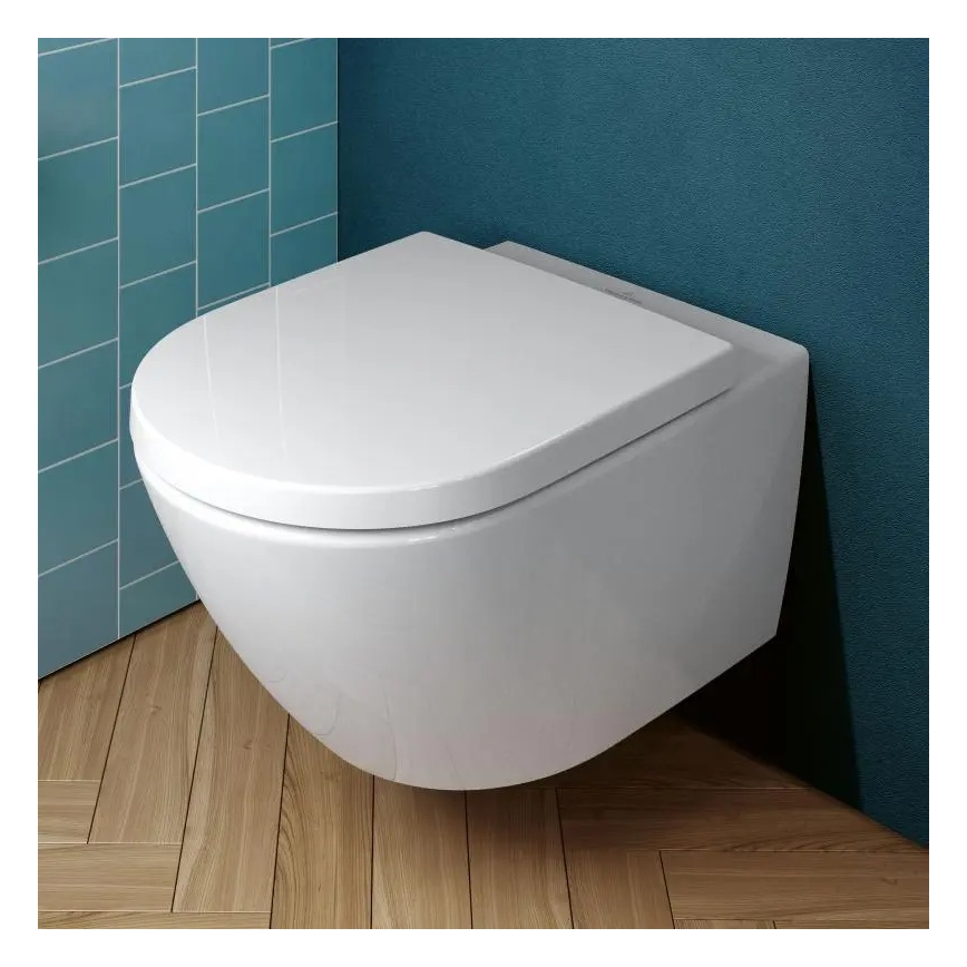 Villeroy & Boch 4670TS01 - Cuvette suspendue avec abattant SoftClose SUBWAY 3.0 céramique/blanc