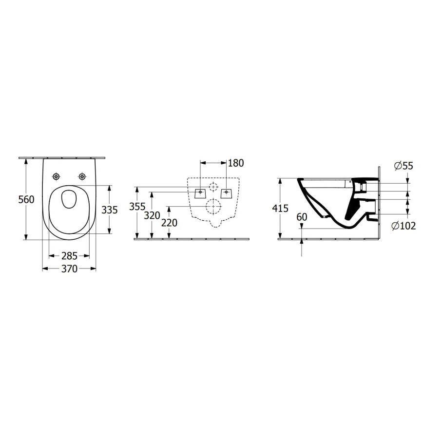 Villeroy & Boch 4670TS01 - Cuvette suspendue avec abattant SoftClose SUBWAY 3.0 céramique/blanc