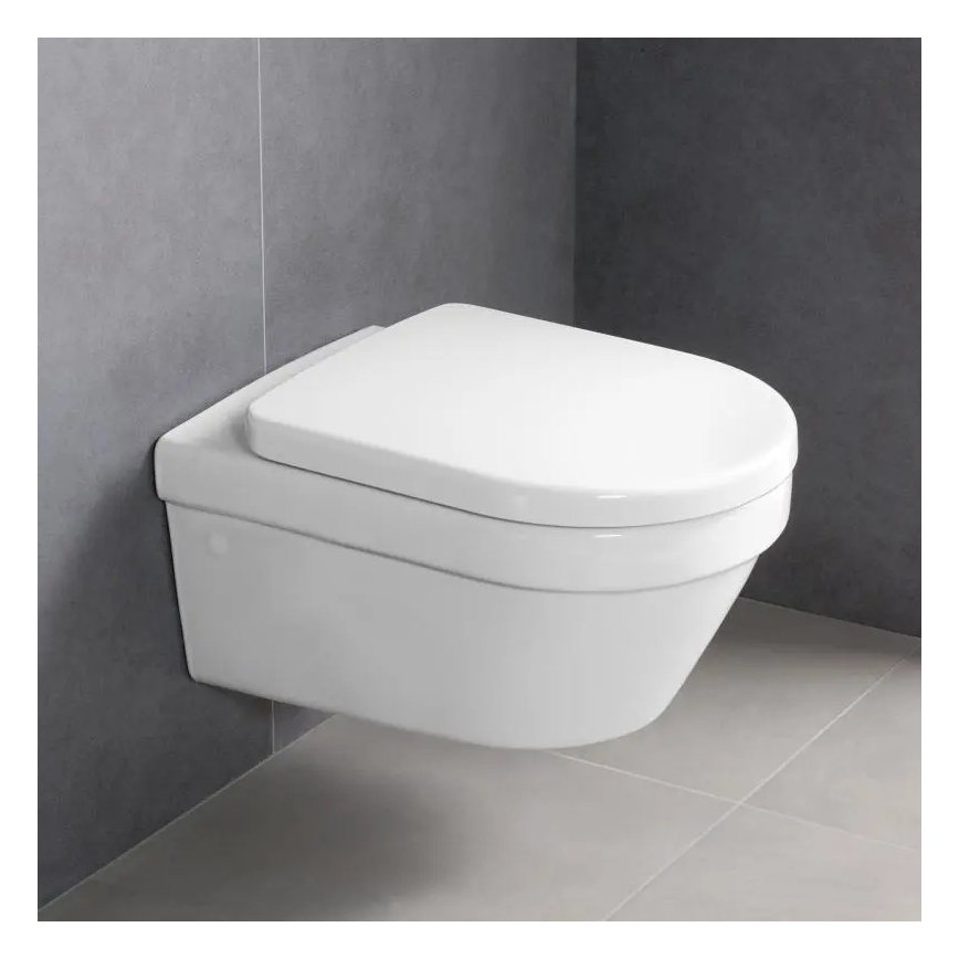 Villeroy & Boch 4694HRR1 - WC suspendu avec abattant SoftClose ARCHITECTURA en céramique/blanc