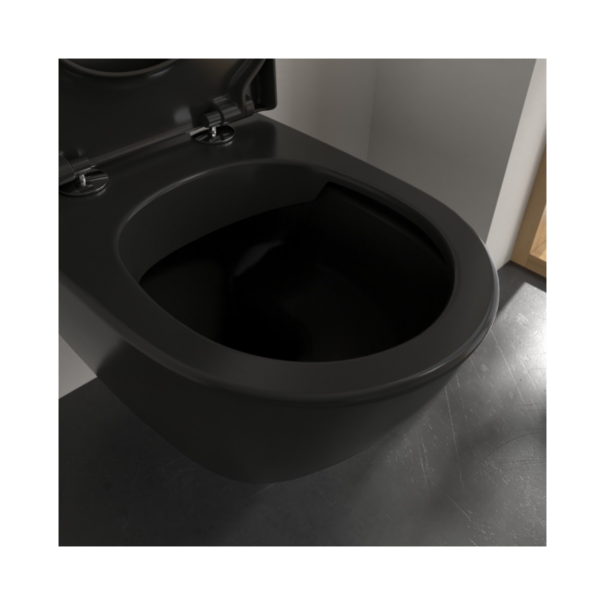 Villeroy & Boch 5614R0R7 - Hangend toilet SUBWAY keramiek/zwart