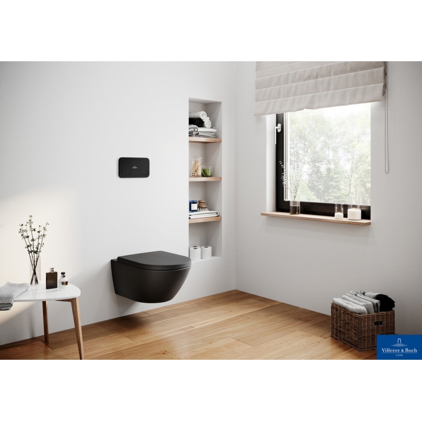 Villeroy & Boch 5614R0R7 - Hangend toilet SUBWAY keramiek/zwart
