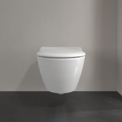 Villeroy & Boch 5614R201 - WC suspendu avec abattant SoftClose SUBWAY 2.0 céramique/blanc