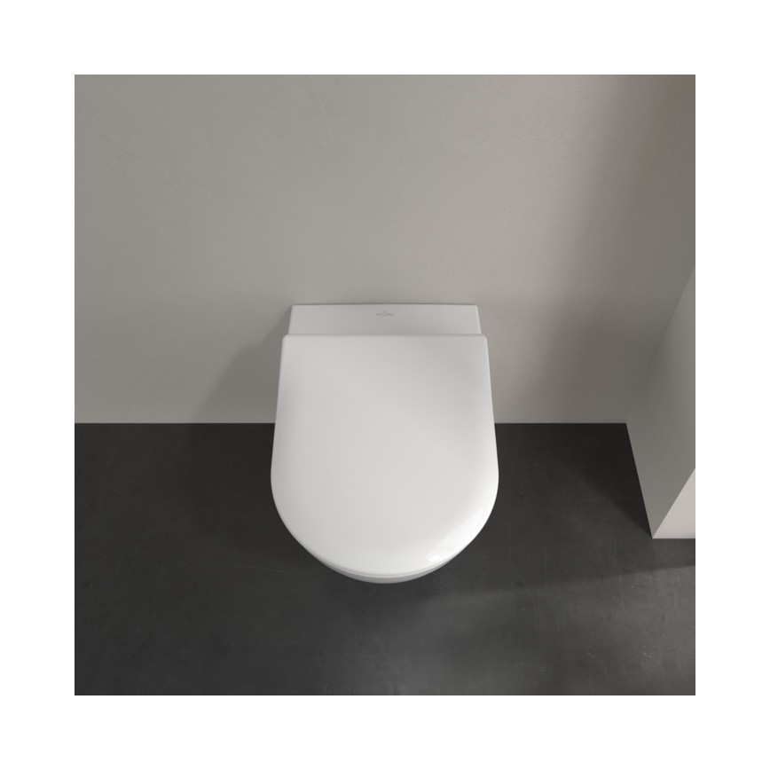 Villeroy & Boch 5614R201 - WC suspendu avec abattant SoftClose SUBWAY 2.0 céramique/blanc