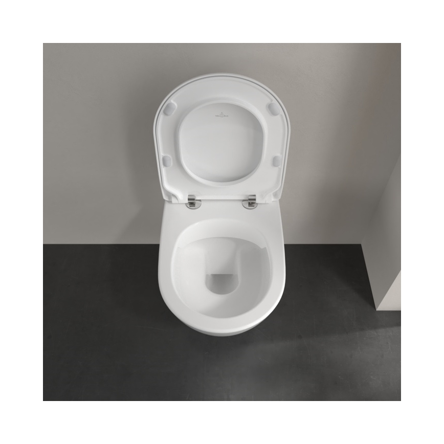 Villeroy & Boch 5614R201 - WC suspendu avec abattant SoftClose SUBWAY 2.0 céramique/blanc