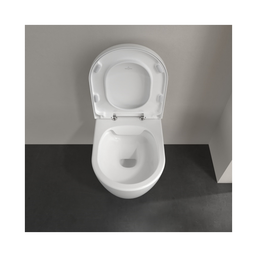 Villeroy & Boch 5656HR01 - WC suspendu avec abattant SoftClose AVENTO céramique/blanc