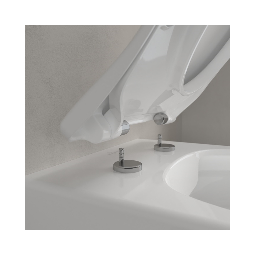Villeroy & Boch 5656RS01 - WC suspendu avec abattant SoftClose AVENTO en céramique/blanc