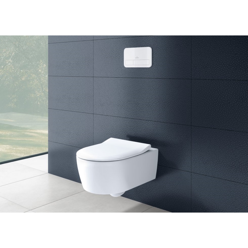 Villeroy & Boch 5656RSR1 - WC suspendu AVENTO avec abattant SoftClose, céramique/blanc