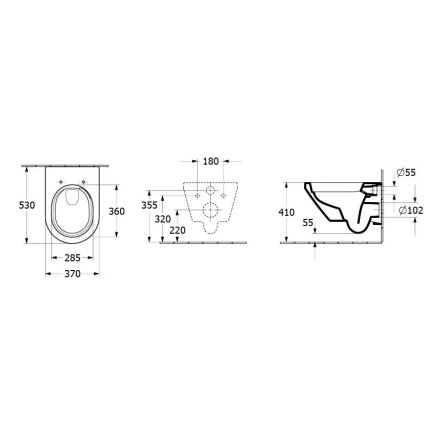 Villeroy & Boch 5684CL01 - WC suspendu avec abattant SoftClose ARCHITECTURA céramique/blanc