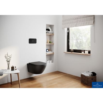 Villeroy & Boch 8M42S1R7 - Abattant WC SoftClose SUBWAY noir