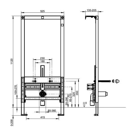Villeroy & Boch 92214800 - Inbouwmodule voor bidet VICONNECT 112 cm