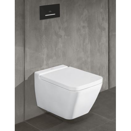 Villeroy & Boch 922169AN - Bouton de chasse d'eau VICONNECT noir mat/chrome mat