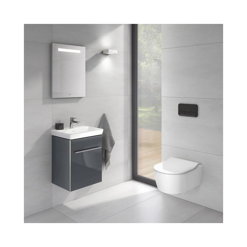 Villeroy & Boch 922400RB - Bouton de chasse d'eau VICONNECT noir brillant