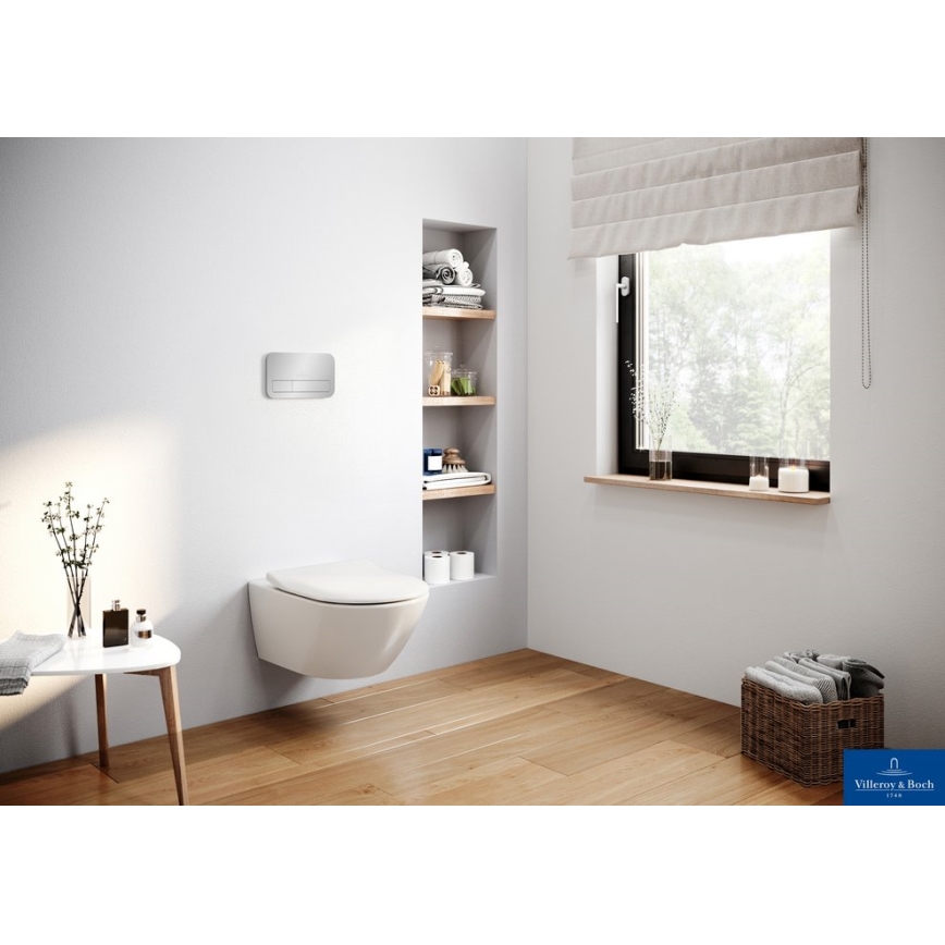 Villeroy & Boch 92249061 - Spoelknop VICONNECT, glanzend chroom