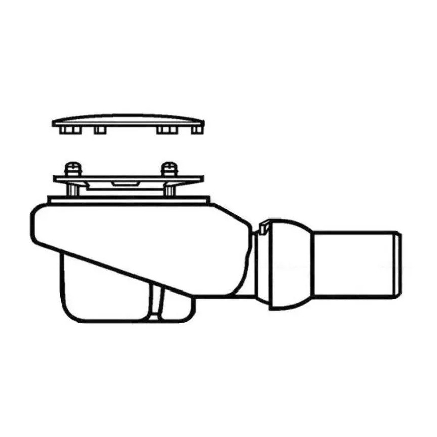 Villeroy & Boch 92250068 - Afvoerset voor douchebakken SUBWAY Ø 9 cm wit