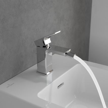 Villeroy & Boch TVB11200100061 - Mitigeur pour bidet + vidage SUBWAY 3.0 chrome brillant
