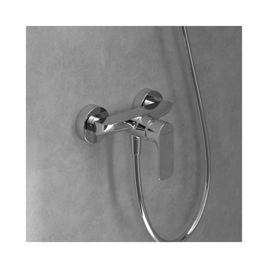 Villeroy & Boch TVS10400100061 - Mitigeur de douche O.NOVO, finition chrome brillant