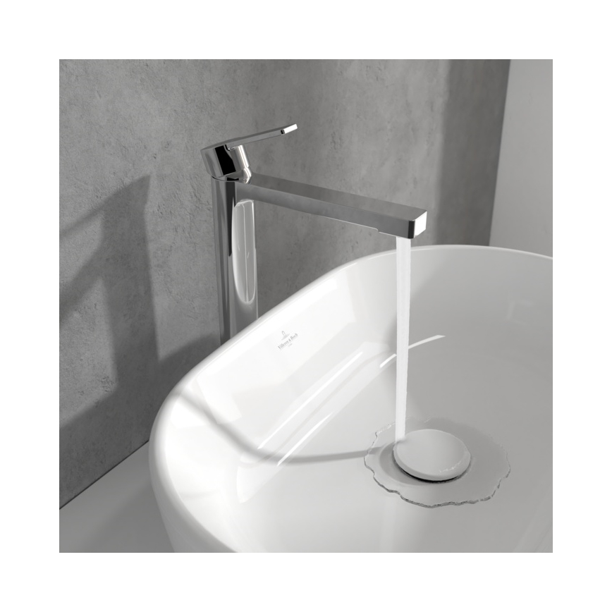 Villeroy & Boch TVW10300500061 - Mitigeur pour lavabo + bonde ARCHITECTURA 32,9 cm chromé brillant