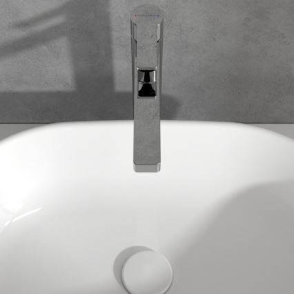 Villeroy & Boch TVW10300500061 - Wastafelmengkraan + uitloop ARCHITECTURA 32,9 cm glanzend chroom