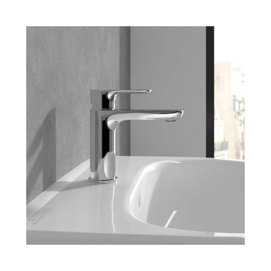 Villeroy & Boch TVW10400300161 - Mitigeur de lavabo O.NOVO 15,5 cm chrome brillant