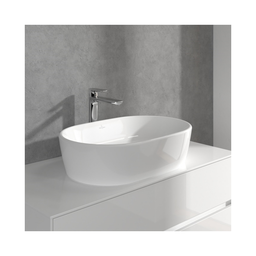 Villeroy & Boch TVW10410511061 - Wastafelmengkraan + afvoer O.NOVO 29,5 cm glanzend chroom