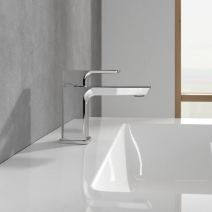 Villeroy & Boch TVW11200100161 - Mitigeur pour lavabo SUBWAY 3.0 12,5 cm chrome brillant