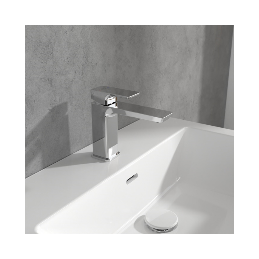 Villeroy & Boch TVW11200300061 - Mitigeur pour lavabo SUBWAY 15,5 cm chromé brillant