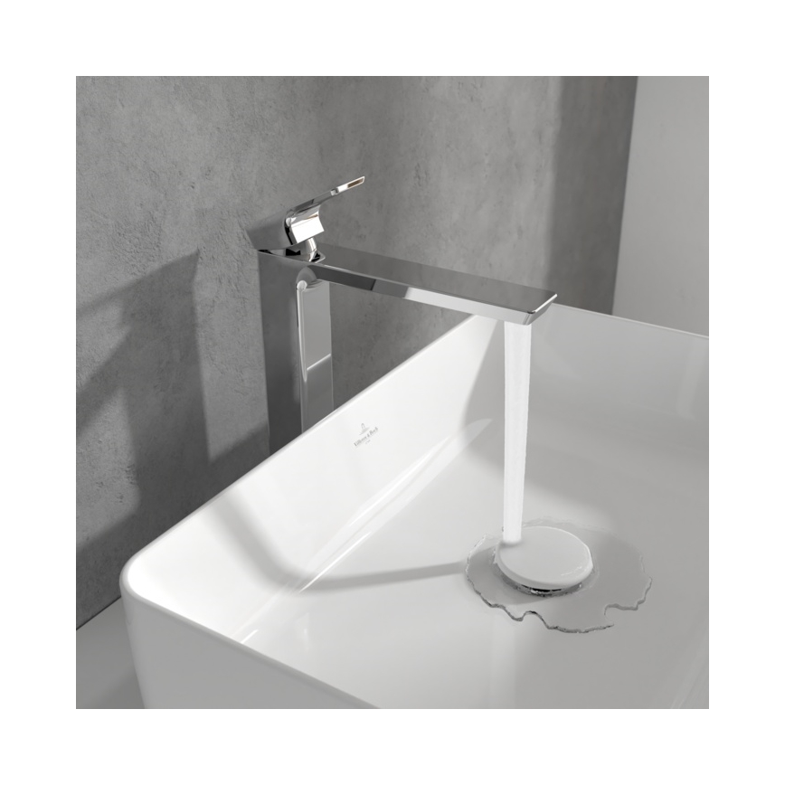 Villeroy & Boch TVW11200400061 - Mitigeur pour lavabo SUBWAY 3.0 29,5 cm, chrome brillant
