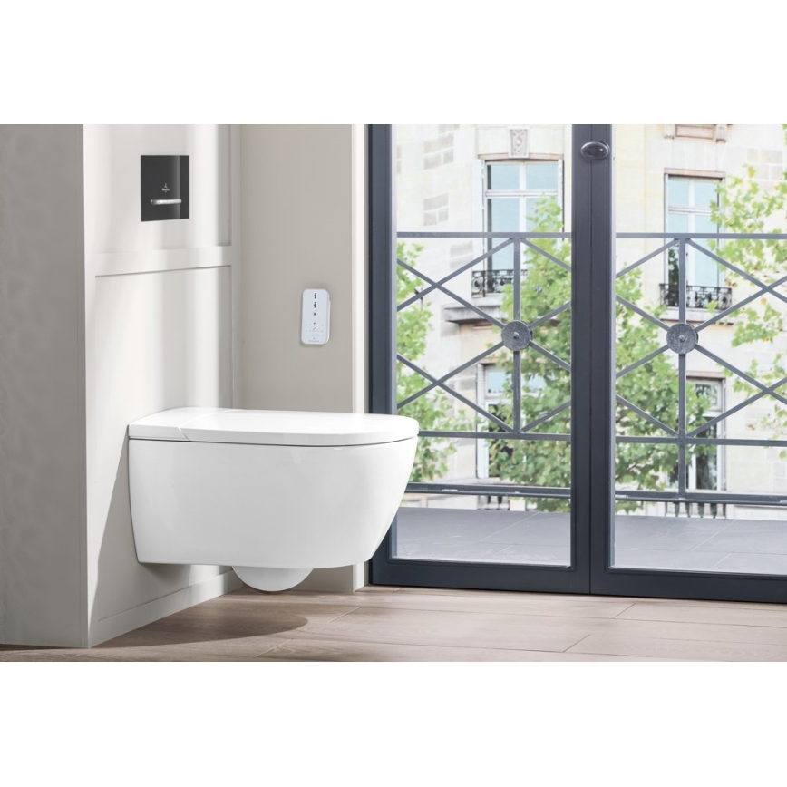Villeroy & Boch V0E100R1 - Wandhangend bidet met SoftClose bidetzitting VICLEAN keramiek/wit + afstandsbediening