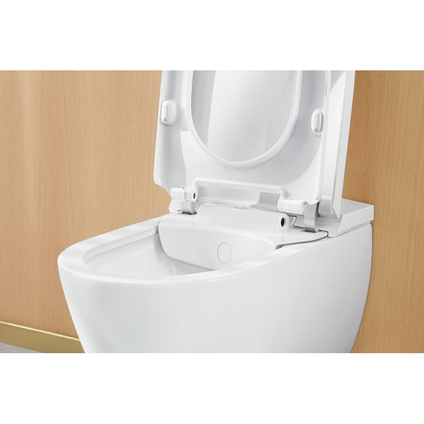 Villeroy & Boch V0E100R1 - Wandhangend bidet met SoftClose bidetzitting VICLEAN keramiek/wit + afstandsbediening