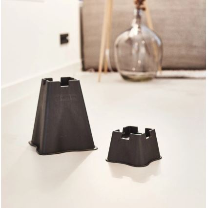 Vitility - Lot de 4 rehausseurs de lit (hauteur 7 cm), noir