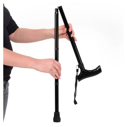 Vitility - Opvouwbare wandelstok zwart