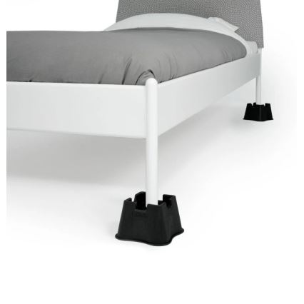 Vitility - Set van 4 bedverhogers (7 cm), zwart