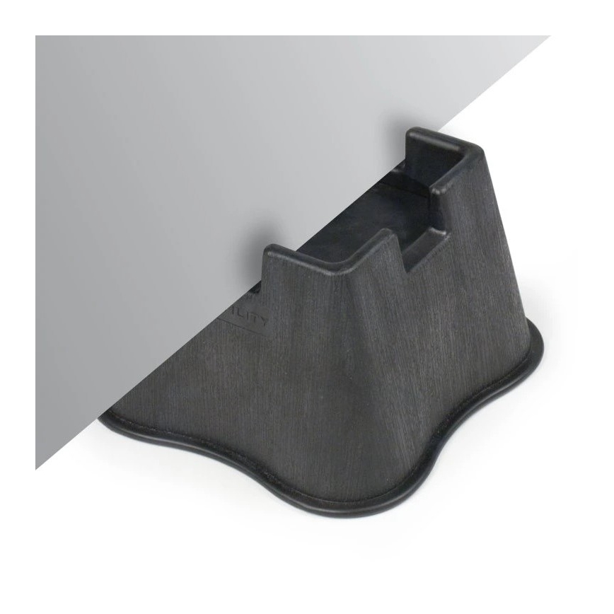 Vitility - Set van 4 bedverhogers (7 cm), zwart