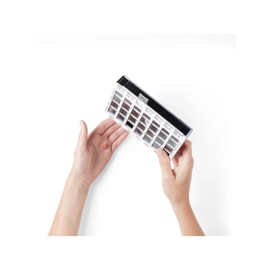 Vitility - Wekelijkse medicijndispenser wit/zwart