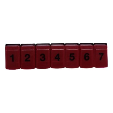 Vitility - Wekelijkse pillendoos rood