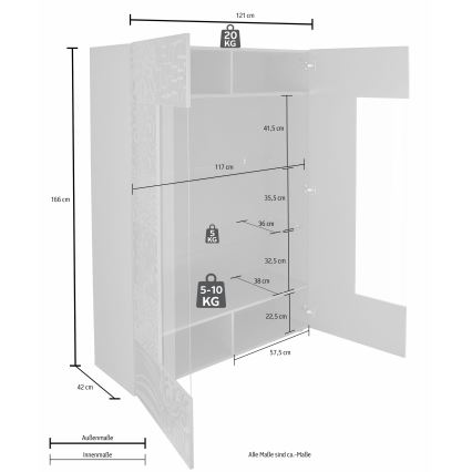 Vitrine ARIA anthracite