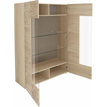 Vitrine ARIA chêne Sonoma