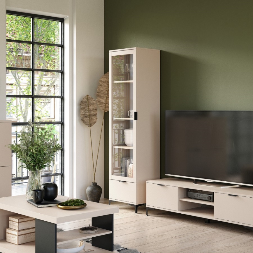 Vitrinekast LORA beige
