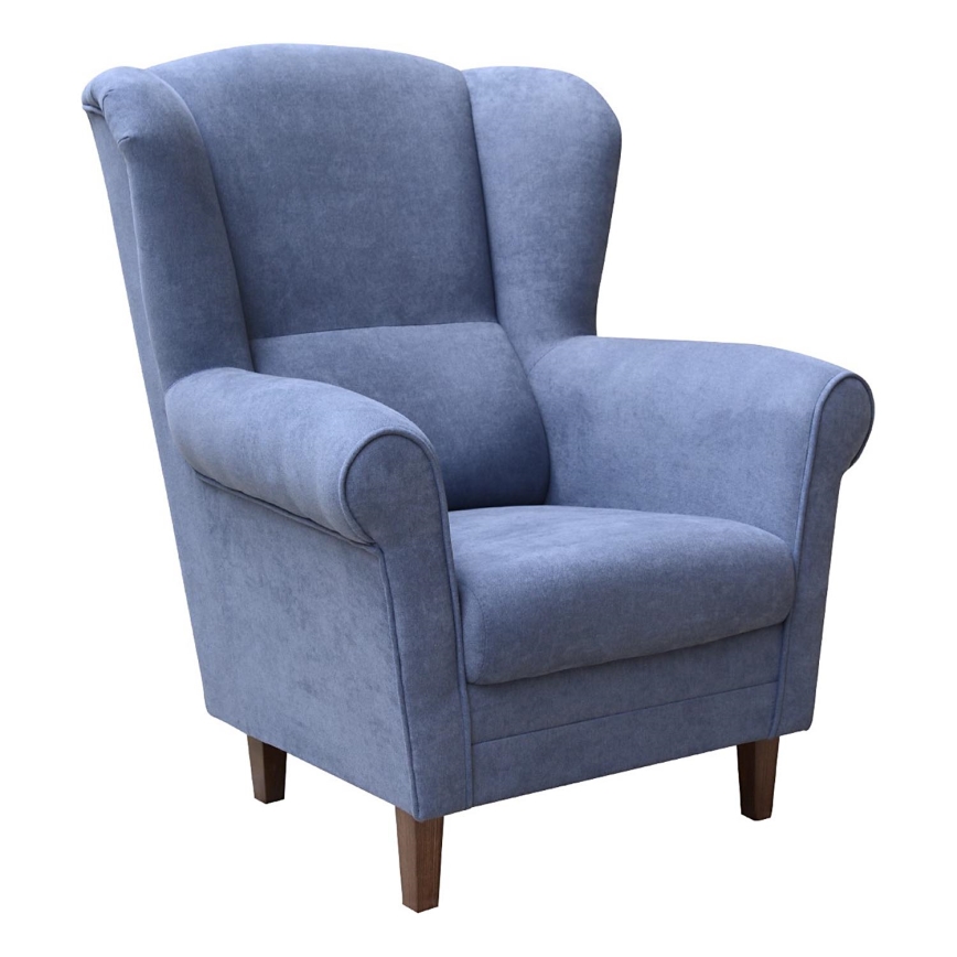 Vleugelstoel GALA blauw