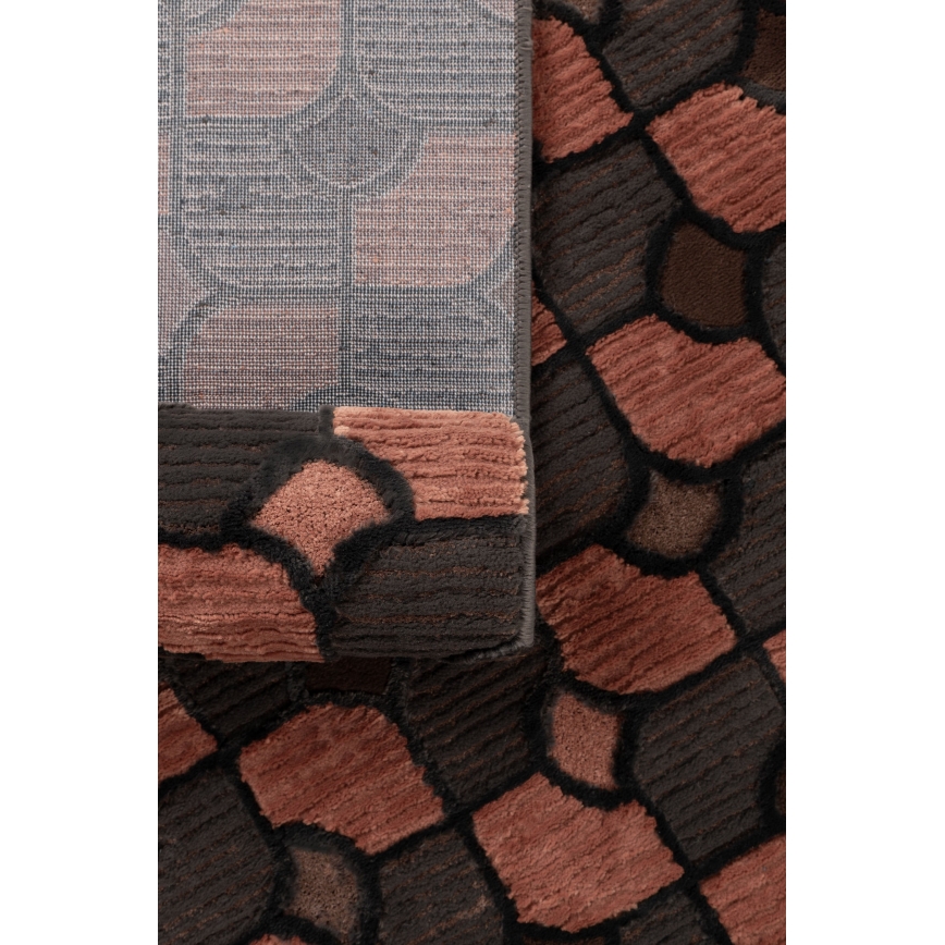 Vloerkleed MOCCA 80x150 cm bruin/rood