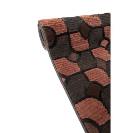 Vloerkleed MOCCA 80x150 cm bruin/rood