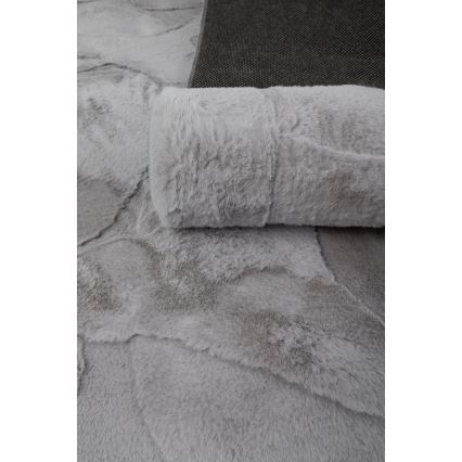 Vloerkleed RABBIT 3D 120x170 cm lichtgrijs