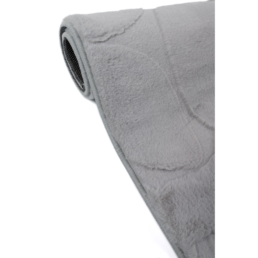 Vloerkleed RABBIT 3D 120x170 cm lichtgrijs