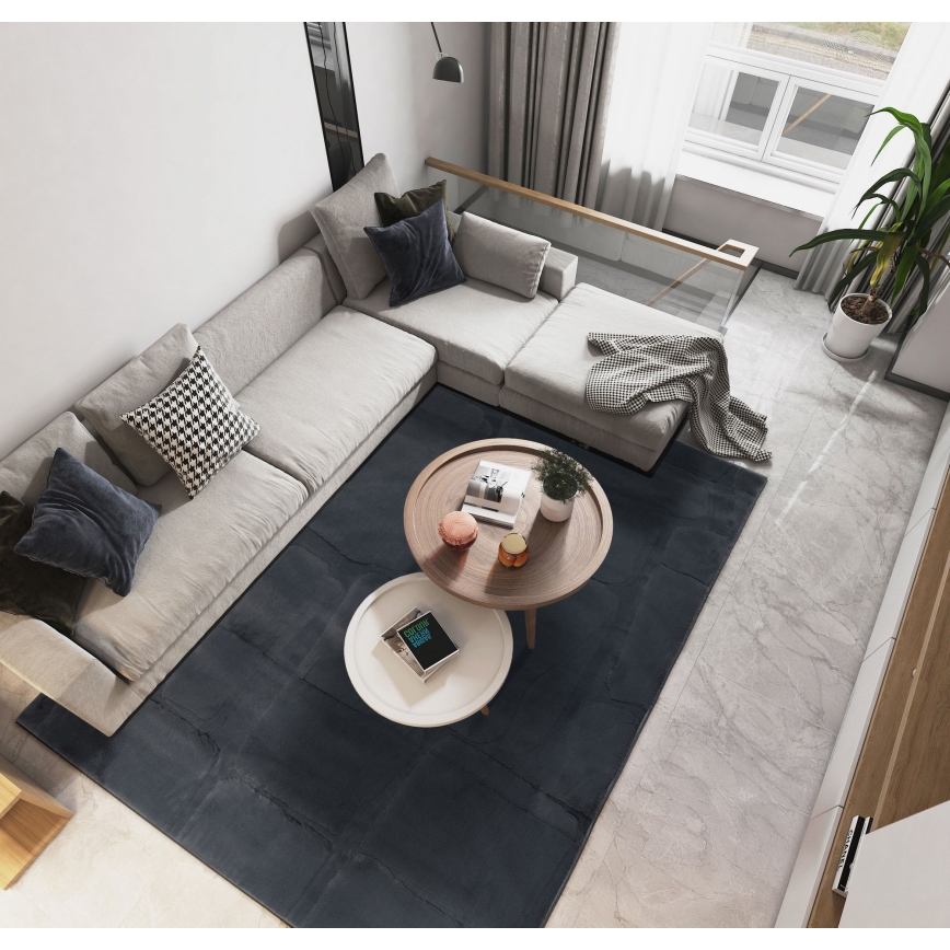 Vloerkleed RABBIT 3D 160x230 cm antraciet
