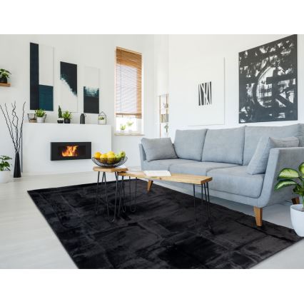 Vloerkleed RABBIT 3D 160x230 cm zwart