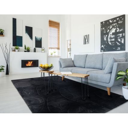 Vloerkleed RABBIT 3D 80x150 cm zwart