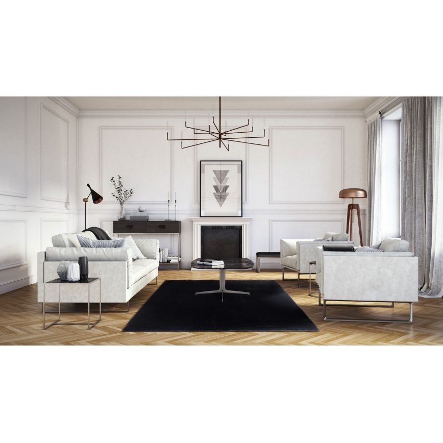 Vloerkleed RABBIT-FOX 120x160 cm zwart