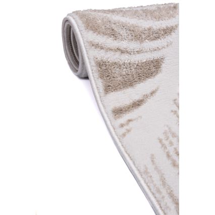 Vloerkleed SALAMANCA 120x170 cm beige/wit met bladmotief
